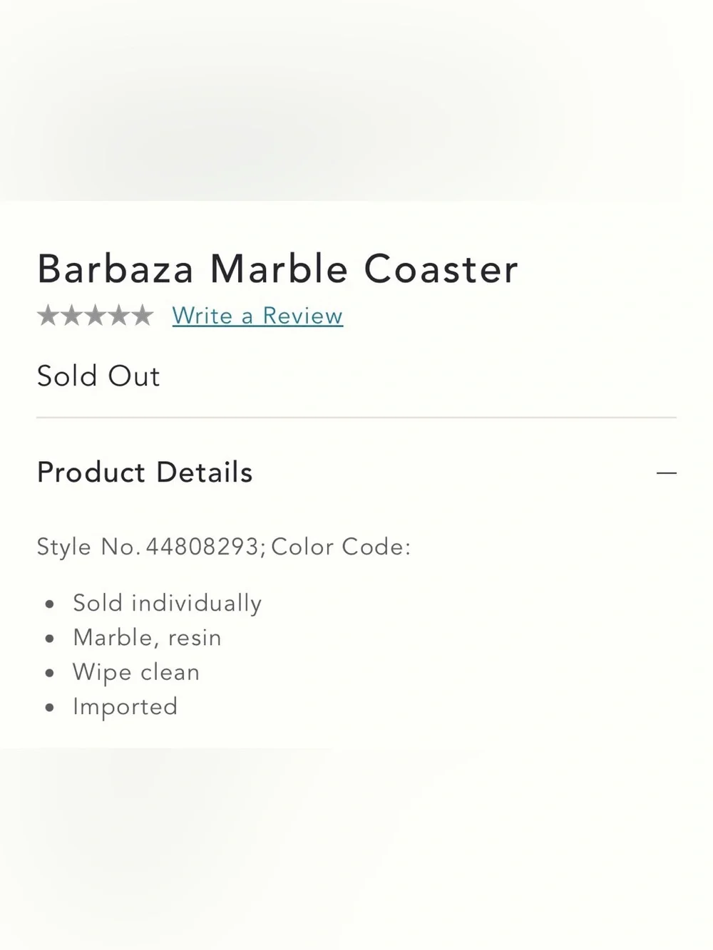 Anthropologie Barbaza Marble Coasters (2)